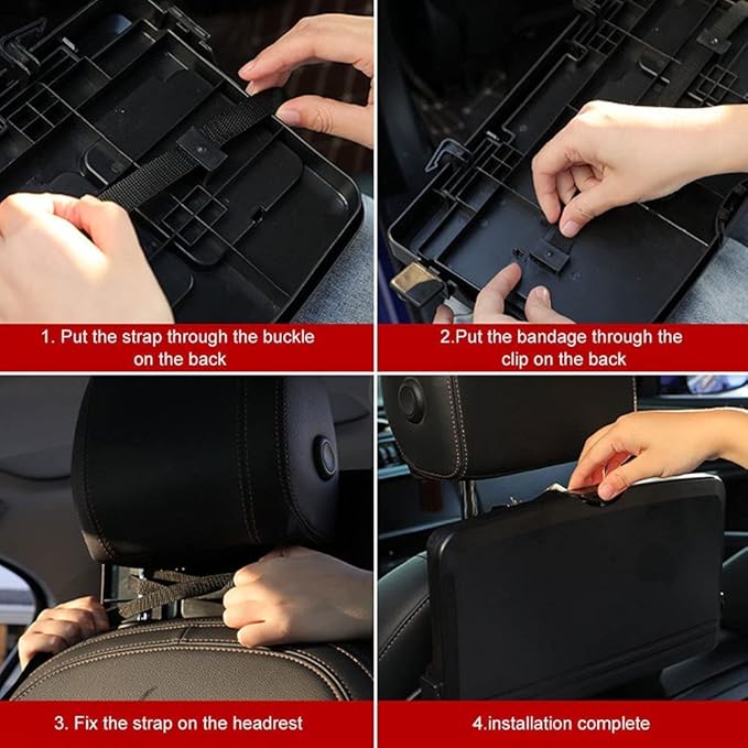 TravelEase™ Car Travel Foldable Dining Food Tray