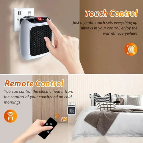 HeatEase™ 800W Wall Outlet Mini Heater